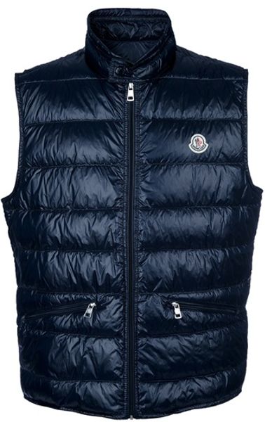Moncler Padded Gilet in Blue for Men (navy) - Lyst