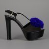 Moschino Cheap & Chic Heart Embellished Sandal in Blue (black) - Lyst