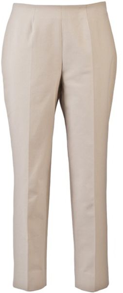 Piazza Sempione Audrey Capri Trouser in Beige (khaki) - Lyst