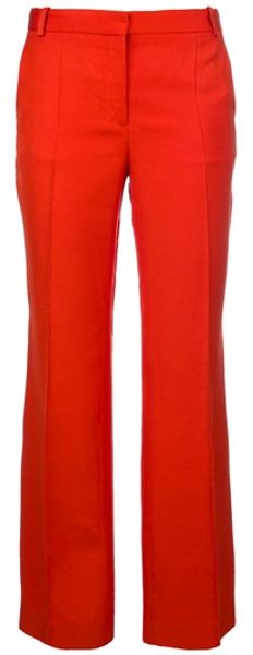 Stella Mccartney Bootcut Trouser in Red (orange) - Lyst