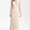 Sue Wong Sleeveless Beaded Gown in Gold (champagne) - Lyst
