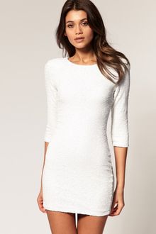 Tfnc Tfnc Sequin Dress with Long Sleeves - Lyst