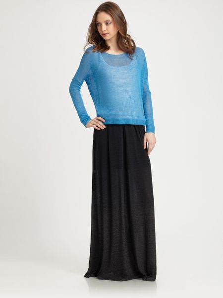 black knit maxi