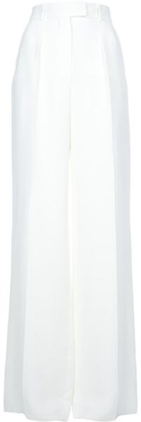 Valentino Wide Leg Silk Trouser - Lyst