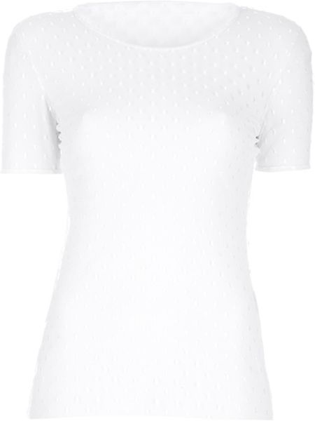 Worth Paris Sheer Blouse in White - Lyst