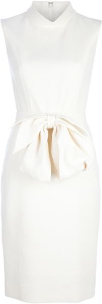 Yves Saint Laurent Belted Bow Dress - Lyst