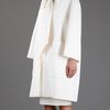 Yves Saint Laurent Bow Neck Tie Coat in White (ivory) - Lyst