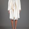 Yves Saint Laurent Bow Neck Tie Coat in White (ivory) - Lyst