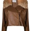 Yves Saint Laurent Cropped Jacket in Brown (tan) - Lyst