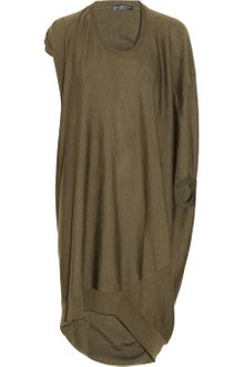 Alexander McQueen Draped Wool and Silk Blend Jersey Dress - Lyst
