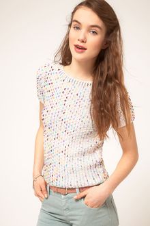 Asos Premium Sequin Shell Top - Lyst