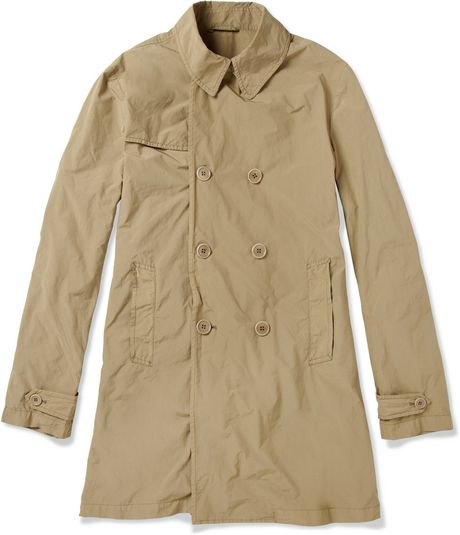Aspesi Larry Lightweight Doublebreasted Rain Coat in Brown for Men - Lyst