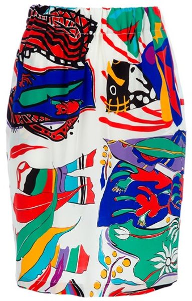 Aspesi Print Skirt in Multicolor (multicolour) - Lyst