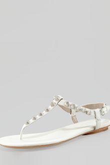 Balenciaga Studded Arena Thong Sandal - Lyst