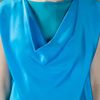 Bottega Veneta Draped Silk Top in Blue (aqua) - Lyst