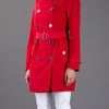 Burberry Brit Trench Coat in Red - Lyst