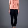 By Malene Birger Neck Tie Blouse in Pink - Lyst