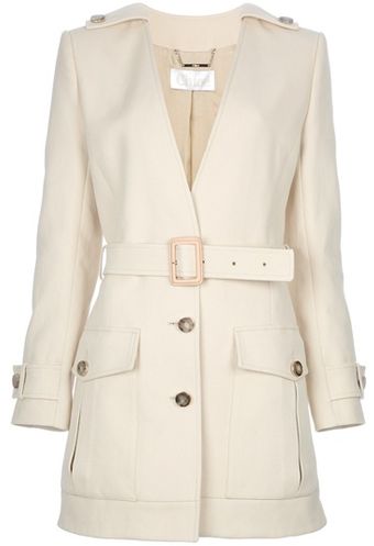 Chloé Sand Cotton Coat - Lyst