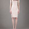 D&g Scoop Neck Dress in Pink (beige) - Lyst