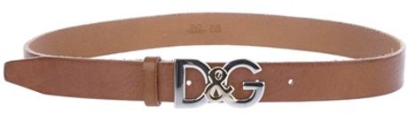 D&g Leather Belt in Brown - Lyst