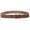 Diesel Black Gold Studded Leather Belt in Brown for Men - Lyst