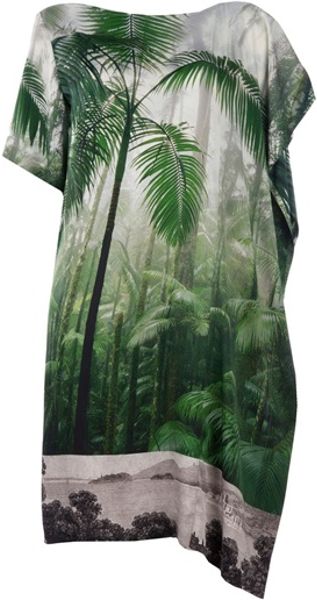 Dries Van Noten Dune Dress in Green (white) - Lyst