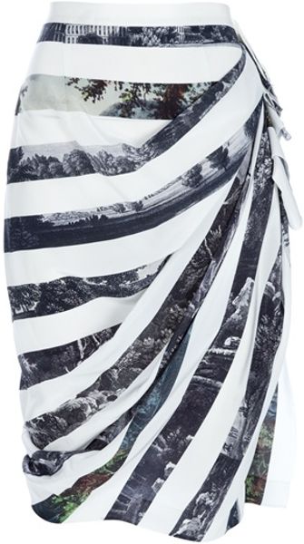 Dries Van Noten Savana Skirt in Black (white) - Lyst
