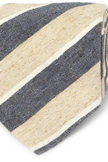E. Tautz Wide Caius Striped Slub Silk Tie - Lyst