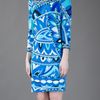Emilio Pucci Abstract Print Dress in Blue - Lyst