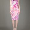 Emilio Pucci Printed Sleeveless Dress in Pink - Lyst