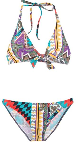 Etro Patterned Bikini in Multicolor (multicoloured) - Lyst