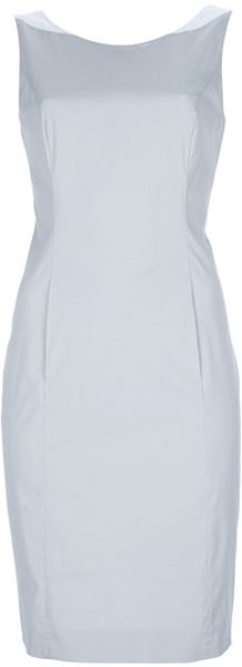 Fabrizio Lenzi Pencil Dress in Gray (grey) - Lyst