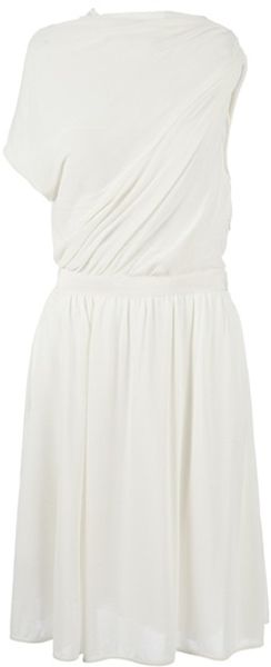  Draped Onesleeved Dress 