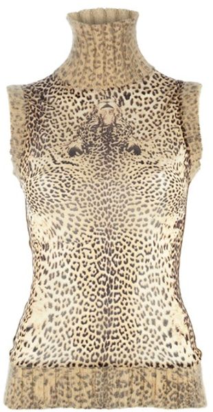 Jean Paul Gaultier Sleeveless Polo Neck in Brown - Lyst
