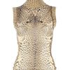 Jean Paul Gaultier Sleeveless Polo Neck in Brown - Lyst