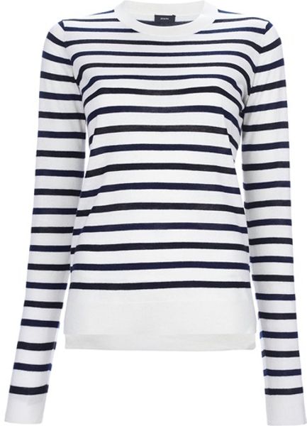 Joseph Striped Jumper in Black (cream) - Lyst