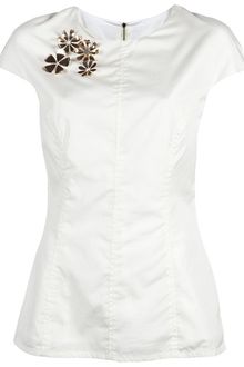 Lela Rose Flower Blouse - Lyst