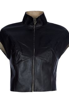 Maison Martin Margiela Sleeveless Zip Up Top - Lyst