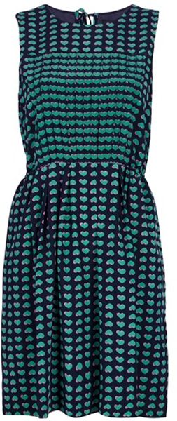 Marc By Marc Jacobs Heart Print Dress in Blue - Lyst