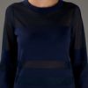 Marc By Marc Jacobs Sheer Panel Jumper in Blue (navy) - Lyst