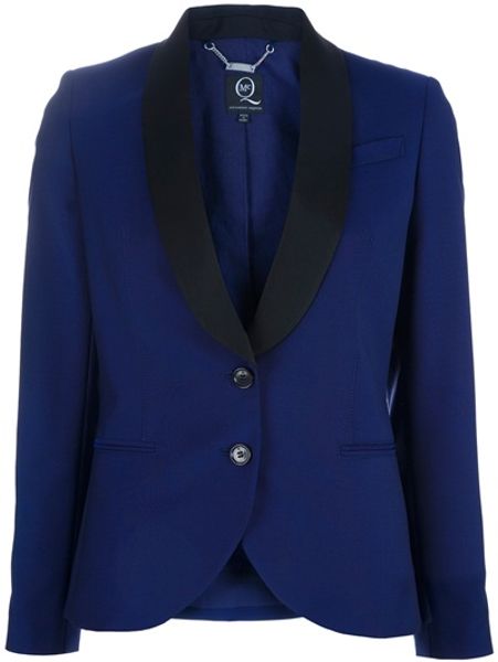Mcq By Alexander Mcqueen Tuxedo Jacket in Blue - Lyst