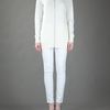 Moncler Round Neck Cardigan in White - Lyst
