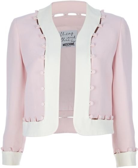 Moschino Vintage Open Front Jacket in Pink - Lyst