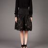 Oscar De La Renta Lace Skirt in Black - Lyst