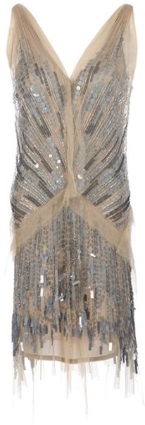 P.a.r.o.s.h. Decolletè Sequined Dress - Lyst