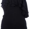 Ralph Lauren Blue Label Ruffle Detail Bandeau Top in Black (grey) - Lyst