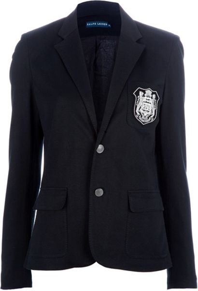 Ralph Lauren Blue Label Relaxed Fit Blazer in Blue (navy) - Lyst