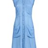 Raquel Allegra Gauze Shirt Dress in Blue - Lyst