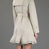 Red Valentino Ruffled Trench Coat in Beige - Lyst