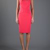 Roland Mouret Sleeveless Fold Detail Dress in Purple (coral) - Lyst